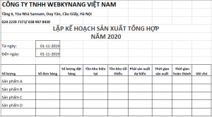 Read more about the article File kế hoạch sản xuất bằng excel – Miễn phí