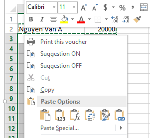 paste special value format formula dán giá trị trong excel