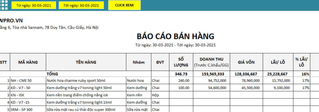 bao cao ban hang