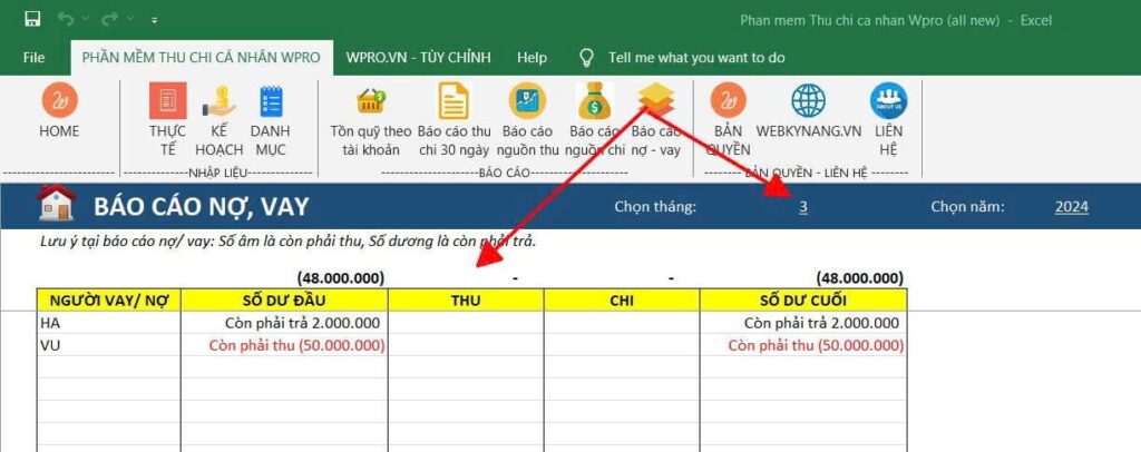 PHẦN MỀM THU CHI CÁ NHÂN