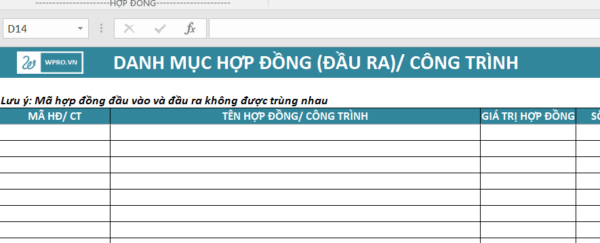 danh muc hop dong cong trinh dau ra