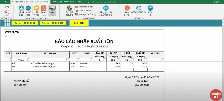 quản lý kho theo hạn sử dụng bằng excel