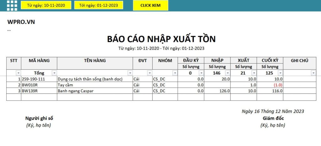 quản lý kho bán hàng theo lô date nhập xuất tồn