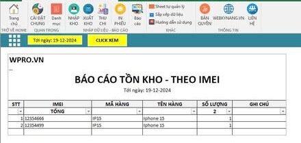 quản lý theo imei