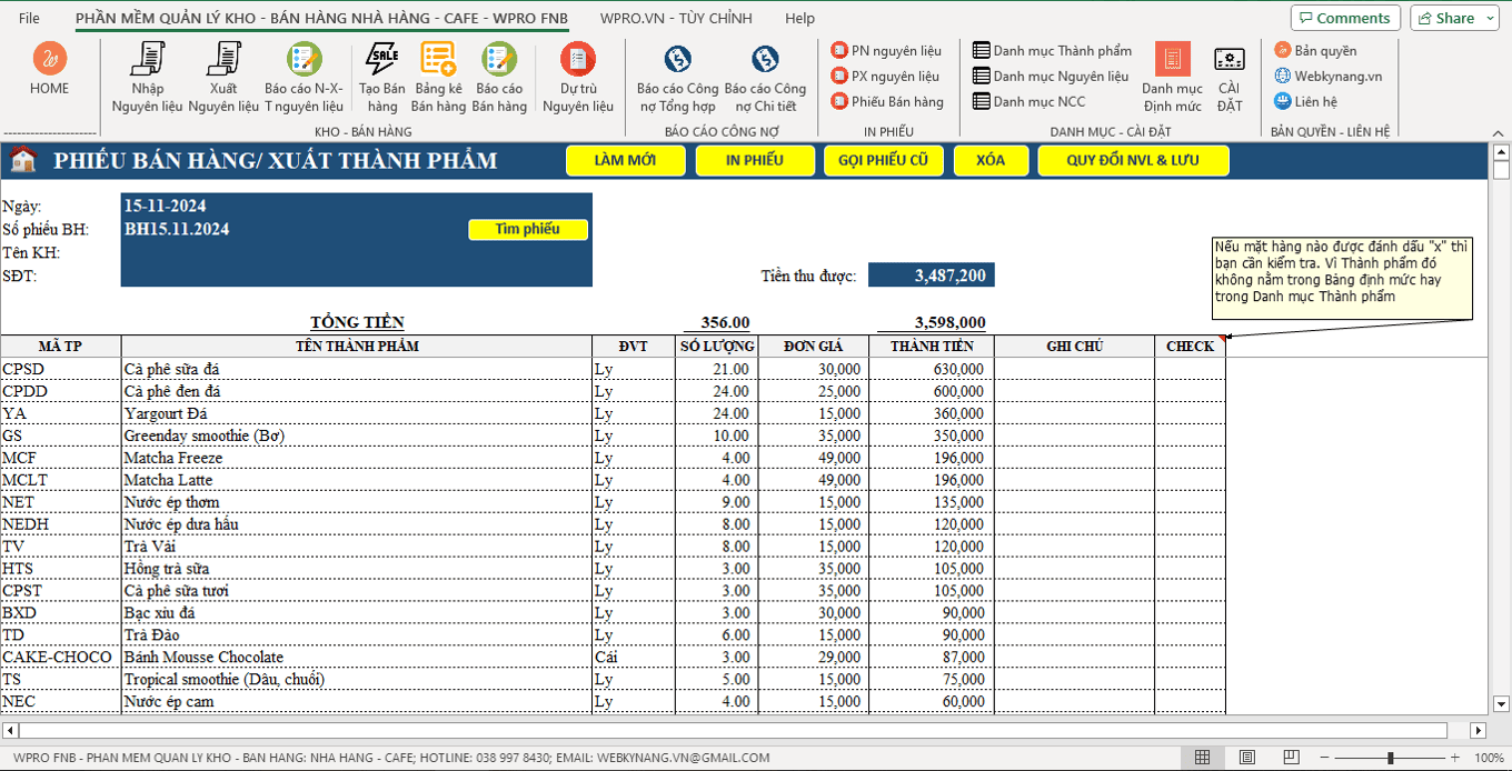 File Excel quản lý nhập xuất tồn Nguyên Vật Liệu